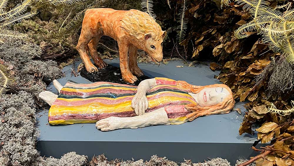 Installation view of Klara Kristalova, Strange Clay: Ceramics in Contemporary Art, Hayward Gallery, London (26 October 2022 - 8 January 2023). Photo: Veronica Simpson.