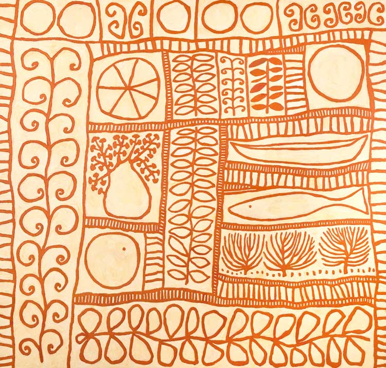 Marina Strocchi, Bright, sunshiny day (state II), 2020. Acrylic on linen, 114.5 x 119 cm. © the artist.