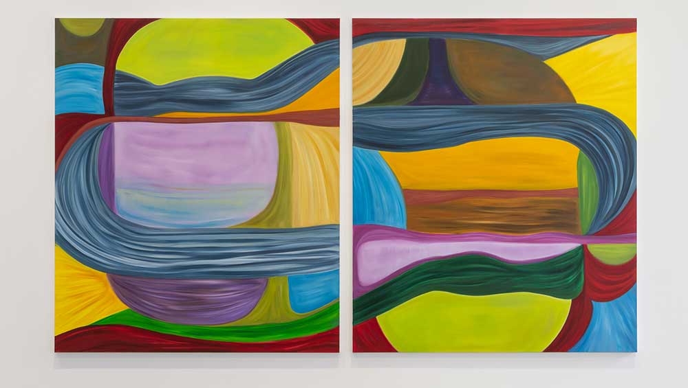 Marina Perez Simão. Untitled, 2022. Oil on linen, 78-3/4 × 96-7/8 in (200 × 246.1 cm). © Marina Perez Simão, courtesy Pace Gallery and Mendes Wood DM. Photo: Everton Balardin.