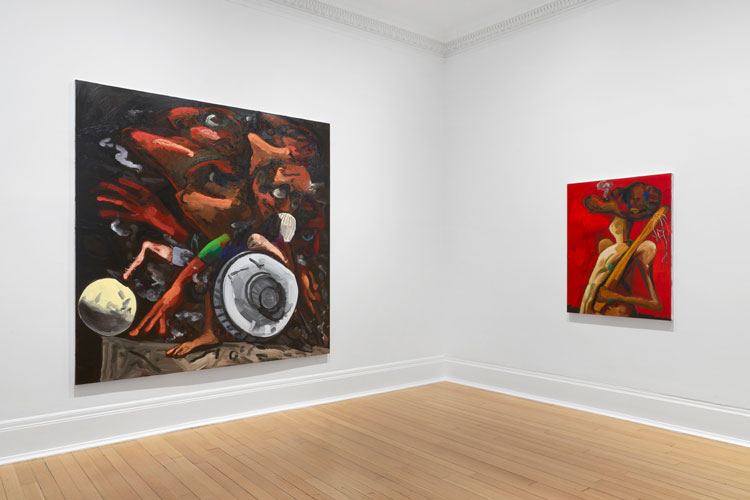 Dana Schutz: Shadow of a Cloud Moving Slowly, installation view, Thomas Dane Gallery, 2020. © Dana Schutz. Courtesy the artist and Thomas Dane Gallery. Photo: Ben Westoby.