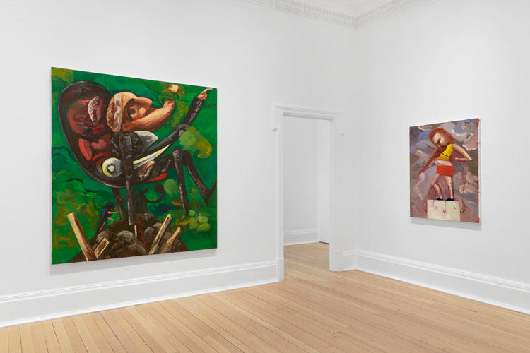 Dana Schutz: Shadow of a Cloud Moving Slowly, installation view, Thomas Dane Gallery, 2020. © Dana Schutz. Courtesy the artist and Thomas Dane Gallery. Photo: Ben Westoby.