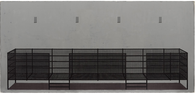Michael Simpson. Squint 62, 2018-19. Oil on canvas, 244 x 517.5 cm. Images courtesy the artist and Blain|Southern.