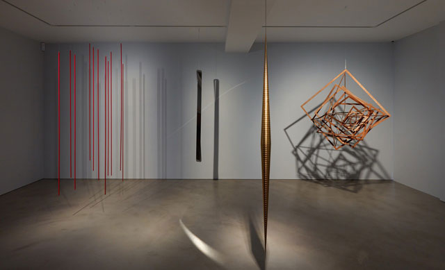 Suspension: A History of Abstract Hanging Sculpture, 1918-2018, installation view at Olivier Malingue, London. Photo: Luke A Walker.