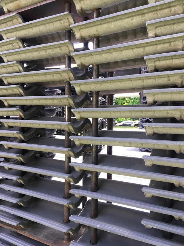 Frida Escobedo’s Serpentine Pavilion 2018, wall detail. Photograph: Veronica Simpson.