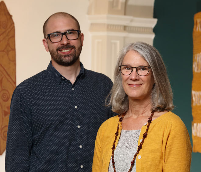 Curator Henry Skerritt and Director Margo Smith.