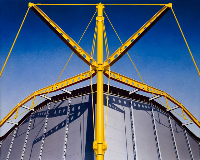 Ben Johnson. East Mast with Gridline Beam and Outriggers, 1986. Acrylic on canvas © Ben Johnson.