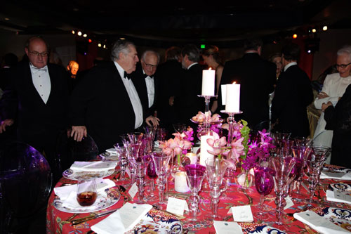 Beautifully arranged tables with guests. Arthur M. Sackler Gallery Gala.