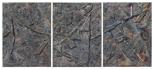 Peter Sacks. West Cliff, 2013-2014. Mixed media. 96 x 222 in (243.8 x 563.9 cm). SACK-0016. Courtesy of the Artist and the Robert Miller Gallery.