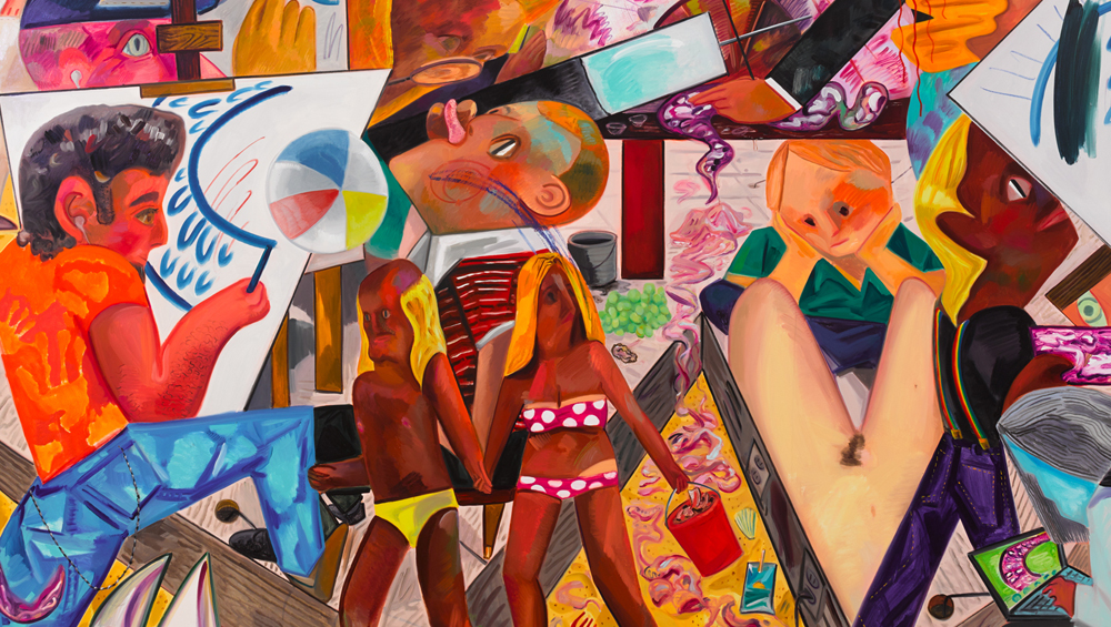 Dana Schutz. Assembling an Octopus, 2013. Oil on canvas, 120 x 156 in (304.8 x 396.2 cm).