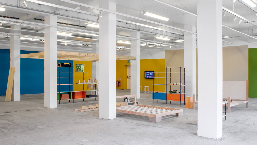 Florence Dwyer, Katie Schwab, Simon Worthington, Making the Bed, Laying the Table, Glasgow
Sculpture Studios, 2016. Photograph: Max Slaven.