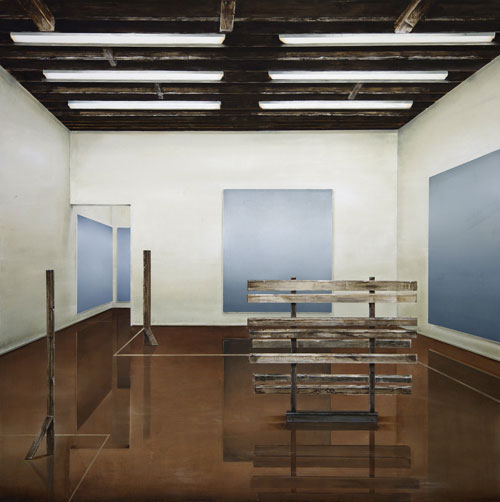 Guillaume Valenti
. Untitled, 2014.
Oil on canvas, 50 x 150 cm.