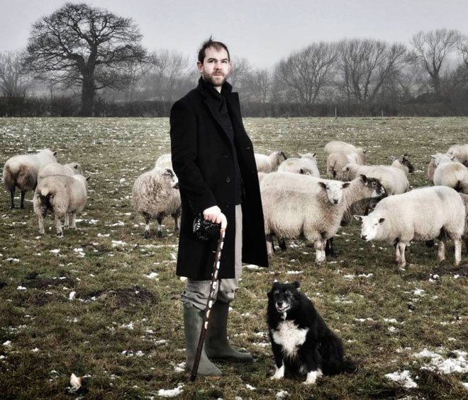 David Brian Smith on a friend's farm in Shropshire, 2012. Photograph: Daniel Graves.