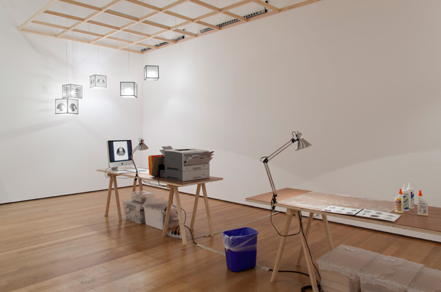 Superflex. Copy Light/Factory, 2008. Installation view of workshop as part of Print/Out, The Museum of Modern Art, New York, 19 February – 14 May 2012. Photograph: Thomas Griesel.
