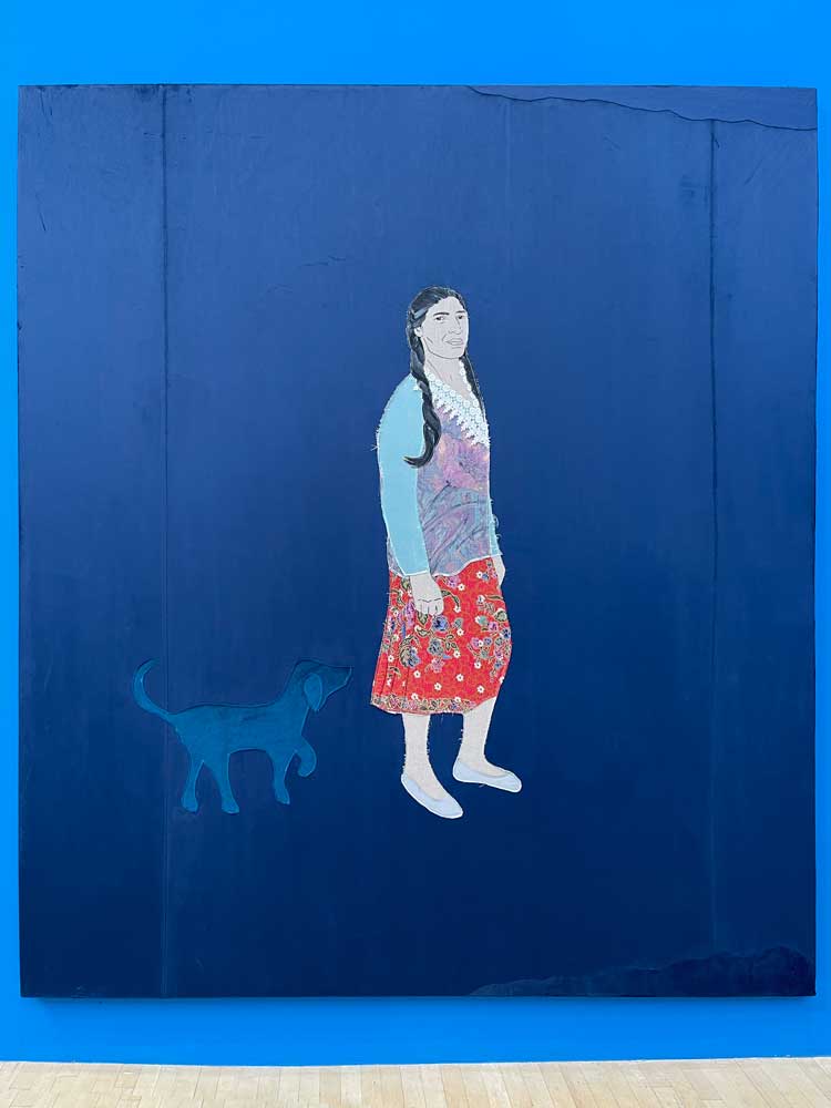 Małgorzata Mirga-Tas, Wanda Siwak, 2022. Part of The Dead Don’t Go Until We Do, 2026. Exhibition view, Talbot Rice Gallery, the University of Edinburgh. Photo: Veronica Simpson.