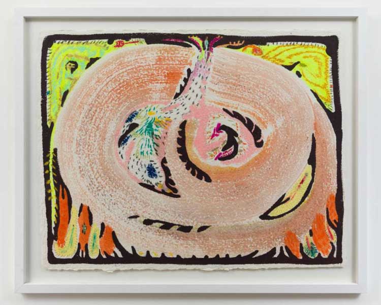 Melania Toma, EGG (ENTRANCE), 2024. Graphite, pigments, watercolour, charcoal on cotton paper, 53 x 68 cm. © The Artist.