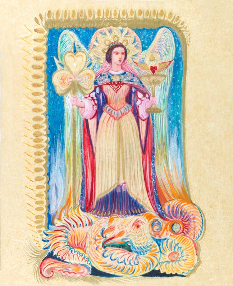 Anna Mary Howitt Watts, Untitled, c1856–72. Ink and gouache on paper. Collection of The College of Psychic Studies. Photo: Siyu Chen Lewis.