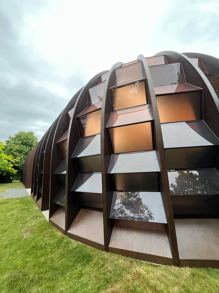 Marina Tabassum, A Capsule in Time, Serpentine Pavilion, London, 2025. Photo: Veronica Simpson.