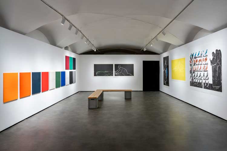 Andrea Büttner, installation view, Time for Women! Empowering Visions in 20 Years of the Max Mara Art Prize for Women, Firenze, Palazzo Strozzi, Strozzina, 2025. Photo: Ela Bialkowska, OKNO Studio. Courtesy Fondazione Palazzo Strozzi, Firenze.