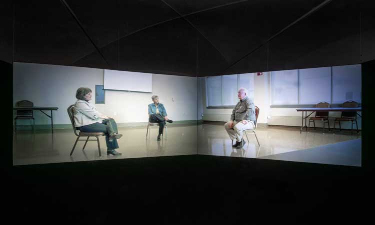 Hannah Rickards, No, There Was No Red, 2009, installation view, Time for Women! Empowering Visions in 20 Years of the Max Mara Art Prize for Women, Firenze, Palazzo Strozzi, Strozzina, 2025. Photo: Ela Bialkowska, OKNO Studio. Courtesy Fondazione Palazzo Strozzi, Firenze.