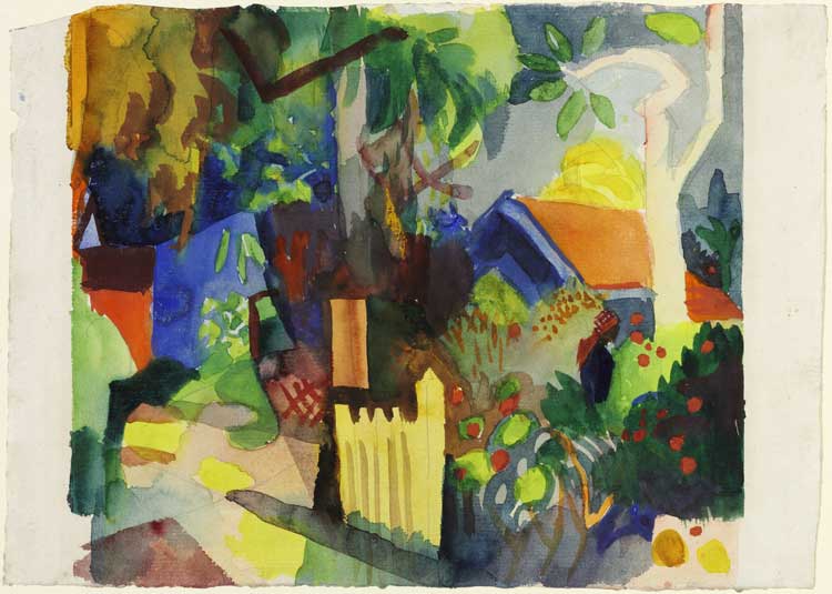 August Macke, Landscape with Light Tree, 1914. Watercolour over pencil. © Staatliche Museen zu Berlin, Kupferstichkabinett / Volker-H. Schneider.