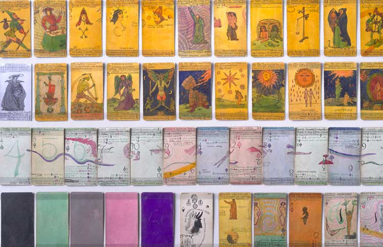Installation view, Tarot: Origins & Afterlives at The Warburg Institute, 31 January – 30 April 2025. Photo: Stephen White & Co. Courtesy The Warburg Institute.