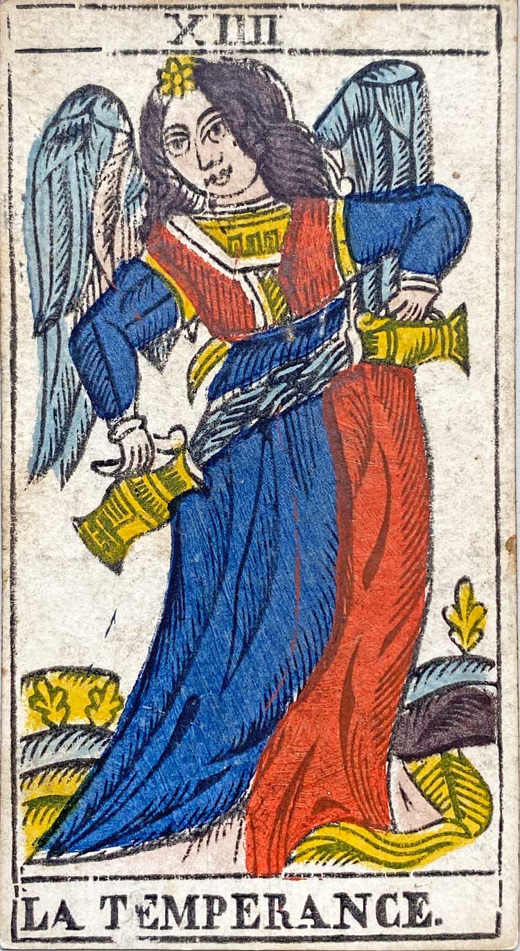 Temperance Tarot de Marseille Gassmann tarot deck, c1865.