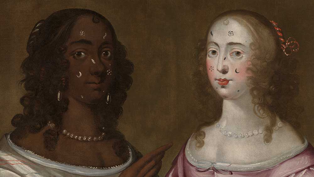Unknown artist, Two Women Wearing Cosmetic Patches, c1655. Oil on canvas, Compton Verney Art Gallery and Park, Warwickshire, UK.
