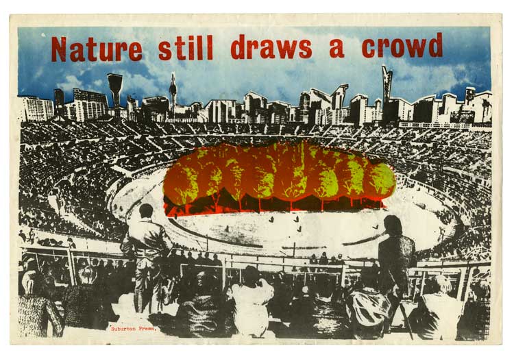 Nature Still Draws a Crowd by Jamie Reid, 1974. Image courtesy Watkins.