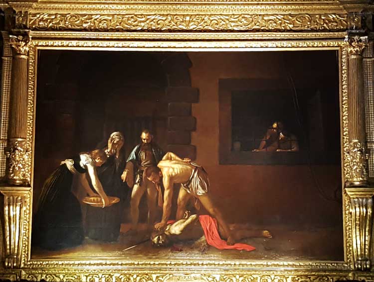 Michelangelo Merisi da Caravaggio. The Beheading of St John The Baptist, 1608. Oil on canvas, 370 × 520 cm (150 × 200 in). St John’s Co-Cathedral Oratory, Valletta. Photo: Juliet Rix.