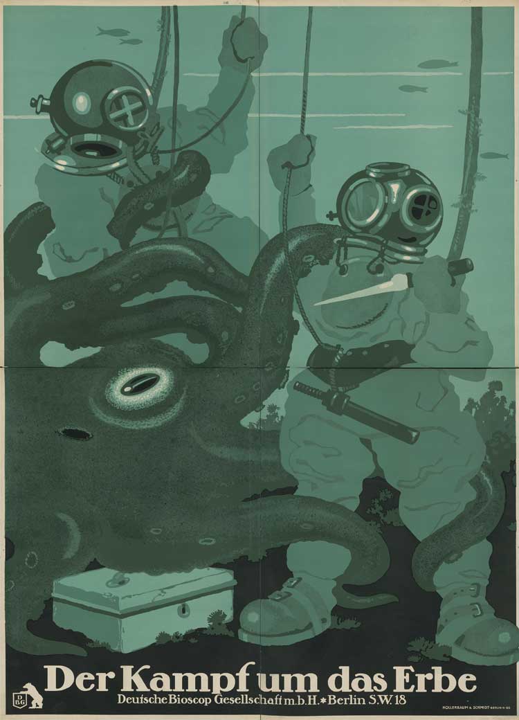 Julius Klinger, Der Kampf um das Erbe, 1913. © Staatliche Museen zu Berlin, Kunstbibliothek / Dietmar Katz
