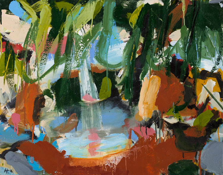 Ann Thomson. Rainforest IV, 2017. Acrylic on linen, 60 x 71 cm. © the artist.