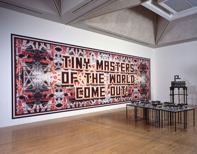 Mark Titchner. How to change behaviour, 2005. Mixed media. Installation view, Turner Prize show, Tate Britain, 2006.