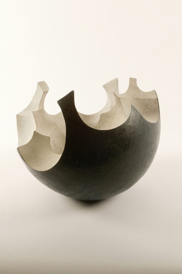 Almuth Tebbenhoff. Empty Spheres 1, 2003. Bronze, 23(h) cm, 27(dia) cm.