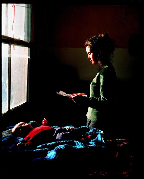 Tom Hunter (born 1965). Woman reading a Possession Order 1997. Courtesy the artist and Jay Jopling/White Cube, London © Courtesy the artist and Jay Jopling/White Cube, London. From: Tom Hunter: Living in Hell and Other Stories, 7 December 2005-12 April 2006. National Gallery, London.