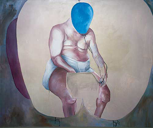 Martin KIPPENBERGER, 'Self Portrait', 1988. Oil on canvas, 200 x 240 cm. Copyright Saatchi Gallery