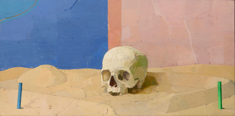 Euan Uglow, Skull, 1994-97. Oil on canvas. Image courtesy of Hazlitt Holland-Hibbert. © The estate of Euan Uglow. All rights reserved 2025 / Bridgeman Images