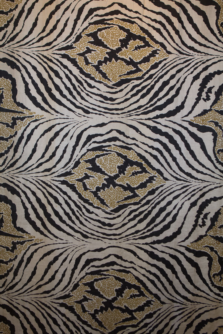 Enid Marx, Curtain with Jungle Repeat Pattern, date unknown. Printed undyed linen. © Compton Verney. Photo: Harminder Judge.