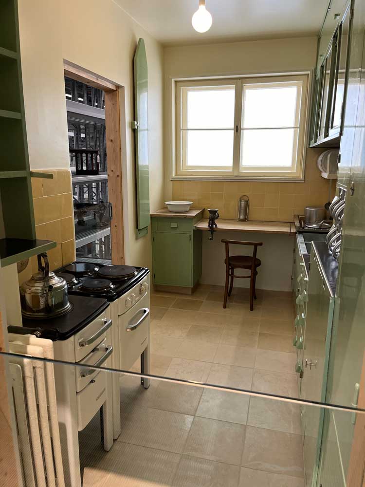 V&A East Storehouse. Reconstruction of a Frankfurt kitchen designed by Margarete Schütte-Lihotzky. Photo: Veronica Simpson.