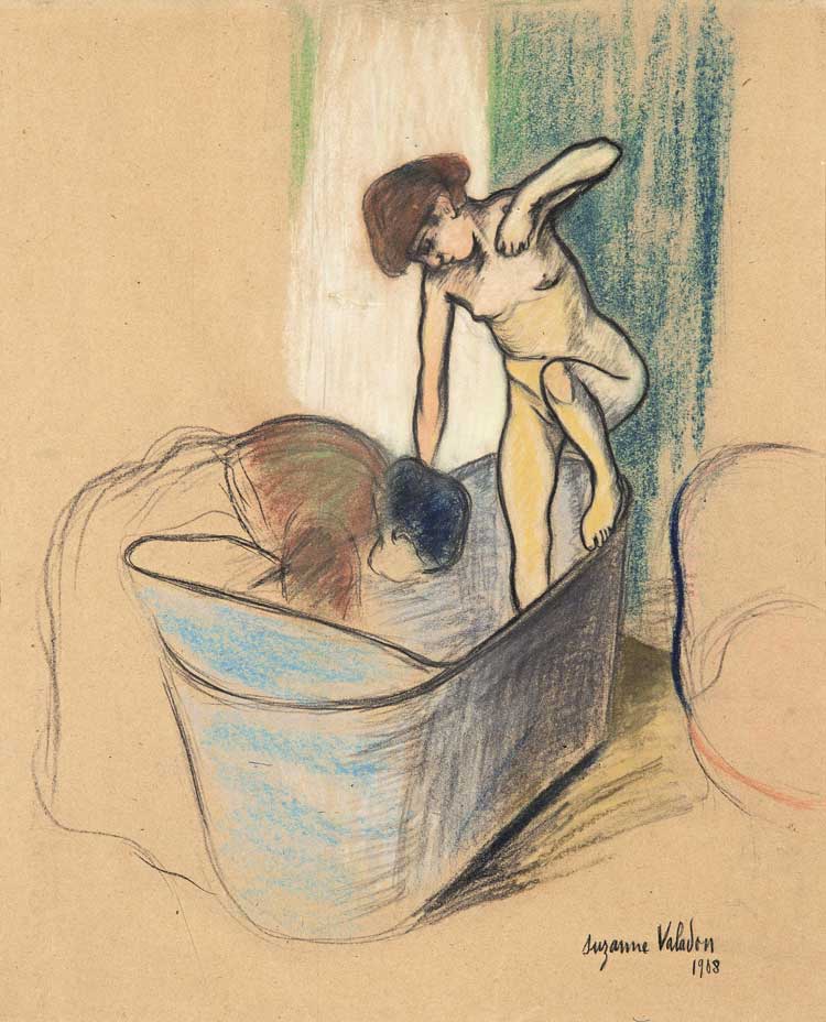 Suzanne Valadon, Le Bain, 1908. Charcoal and pastel on paper, 60 x 49 cm. Paris, Centre national des arts plastiques. Photo: © Ville de Grenoble / Musée de Grenoble, JL Lacroix.