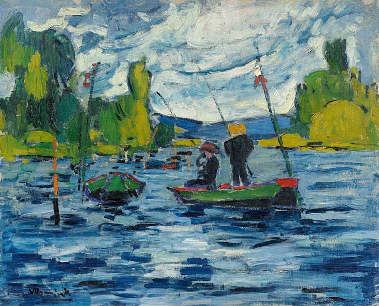 Maurice de Vlaminck. The Fishermen, 1907. Oil on canvas, 60 x 73 cm. Hasso Plattner Collection. © VG Bild-Kunst, Bonn 2024.