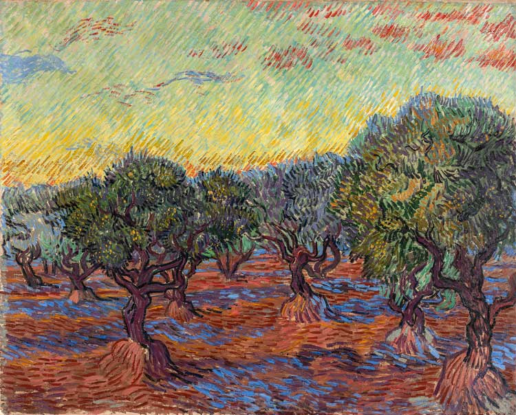 Vincent van Gogh, Olive Grove, 1889. Oil on canvas, 73 × 93 cm. Gothenburg Museum of Art, Sweden. © Photo: Gothenburg Museum of Art / Hossein Sehatlou.