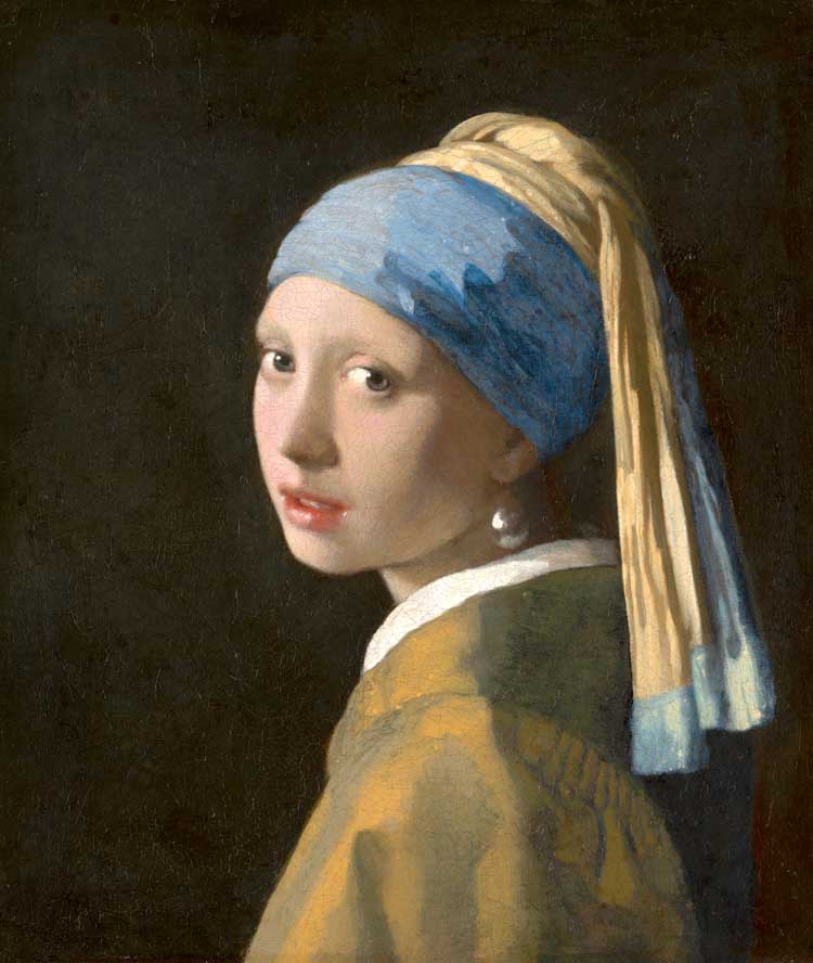 Johannes Vermeer, Girl with a Pearl Earring, 1664–67. Oil on canvas. Mauritshuis, The Hague. Bequest of Arnoldus Andries des Tombe, The Hague.