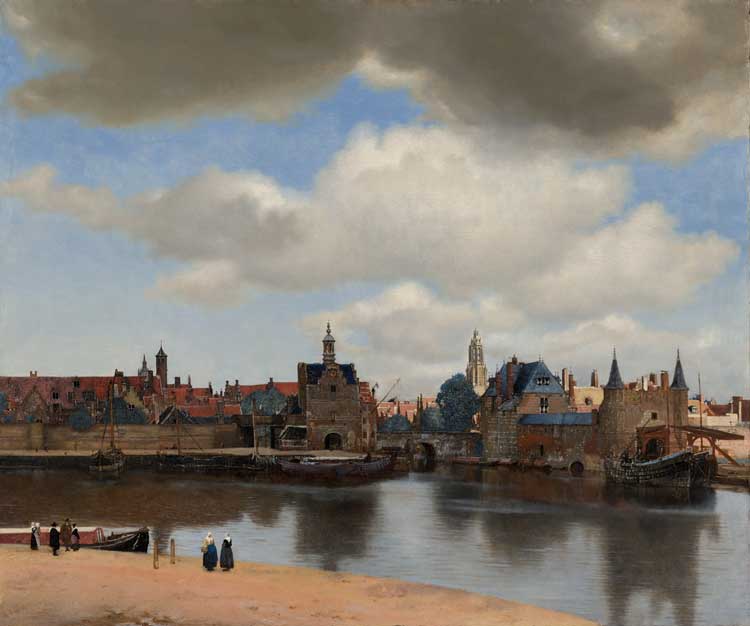 Johannes Vermeer, View of Delft, 1660-61. Oil on canvas. Mauritshuis, The Hague.