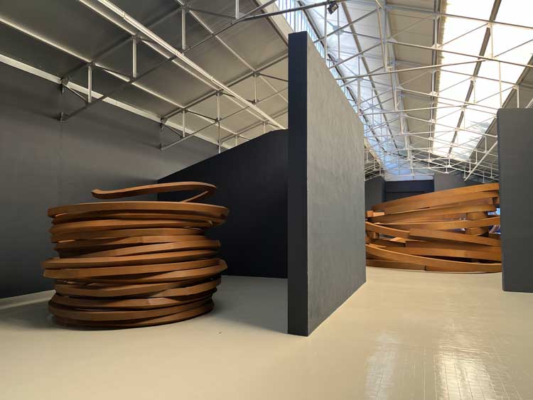 Sculptures by Bernar Venet inside his Factory gallery at Le Muy. Photo: Veronica Simpson.