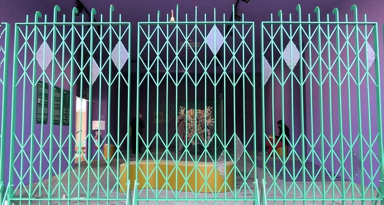 Alberta Whittle: Deep Dive (Pause) Uncoiling Memory, installation view, Scotland + Venice, 2022. Photo: Martin Kennedy.
