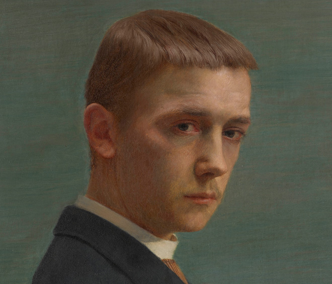 Félix Vallotton, Self-portrait at the Age of Twenty (Autoportrait à l’âge de vingt ans), 1885. Oil on canvas, 70 x 55.2 cm. Musée cantonal des Beaux-Arts de Lausanne. Acquisition, 1896. Inv. 620. Photo: © Nora Rupp, Musée cantonal des Beaux-Arts de Lausanne.