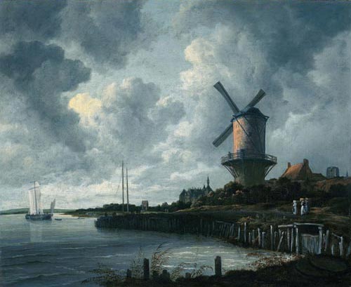 Jacob van Ruisdael. Windmill at Wijk bij Duurstede, c. 1670. Oil on canvas, 83 x 101 cm. Rijksmuseum, Amsterdam (on loan from the City of Amsterdam). Photo © Rijksmuseum, Amsterdam.