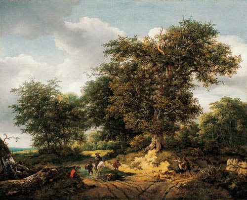 Jacob van Ruisdael. The Great Oak, 1652. Oil on canvas, 85.1 x 104.3 cm. Los Angeles County Museum of Art. Gift of Mr and Mrs Edward William Carter in honour of the museum's 25th anniversary. Photo © 2005 Museum Associates/LACMA.
