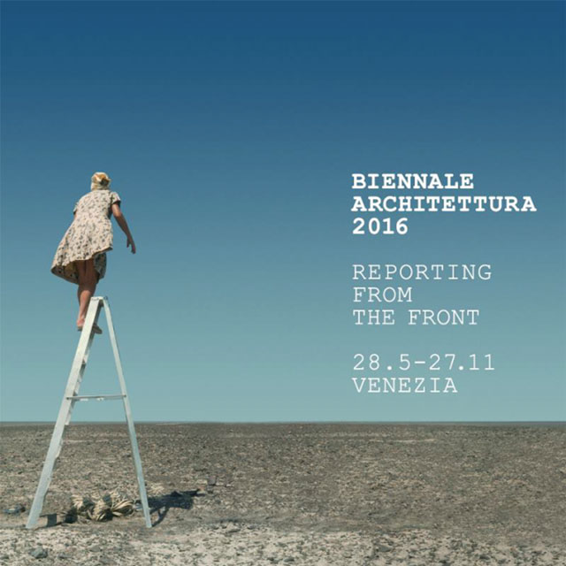 Poster advertising the Venice Architecture Biennale 2016. Courtesy of la Biennale di Venezia.