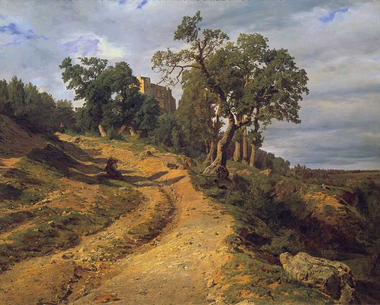 Ferdinand Georg Waldmüller, Early Spring in the Wienerwald, Violet Pickers in the Wienerwald, 1861. Oil on wood, 52 x 66 cm. © Belvedere, Vienna.